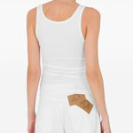 Top con stampa logo in bianco Moschino - donna 