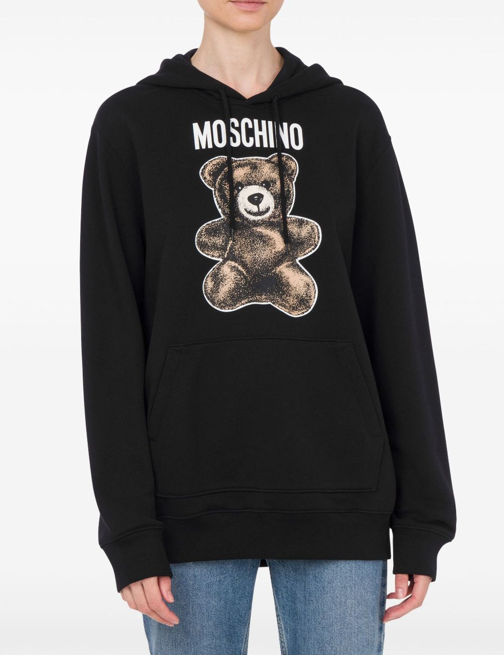 Felpa con stampa in nero Moschino - donna 