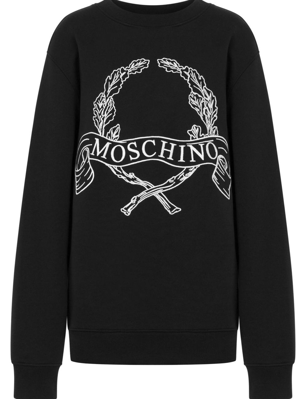 Felpa con stampa in nero Moschino - donna 
