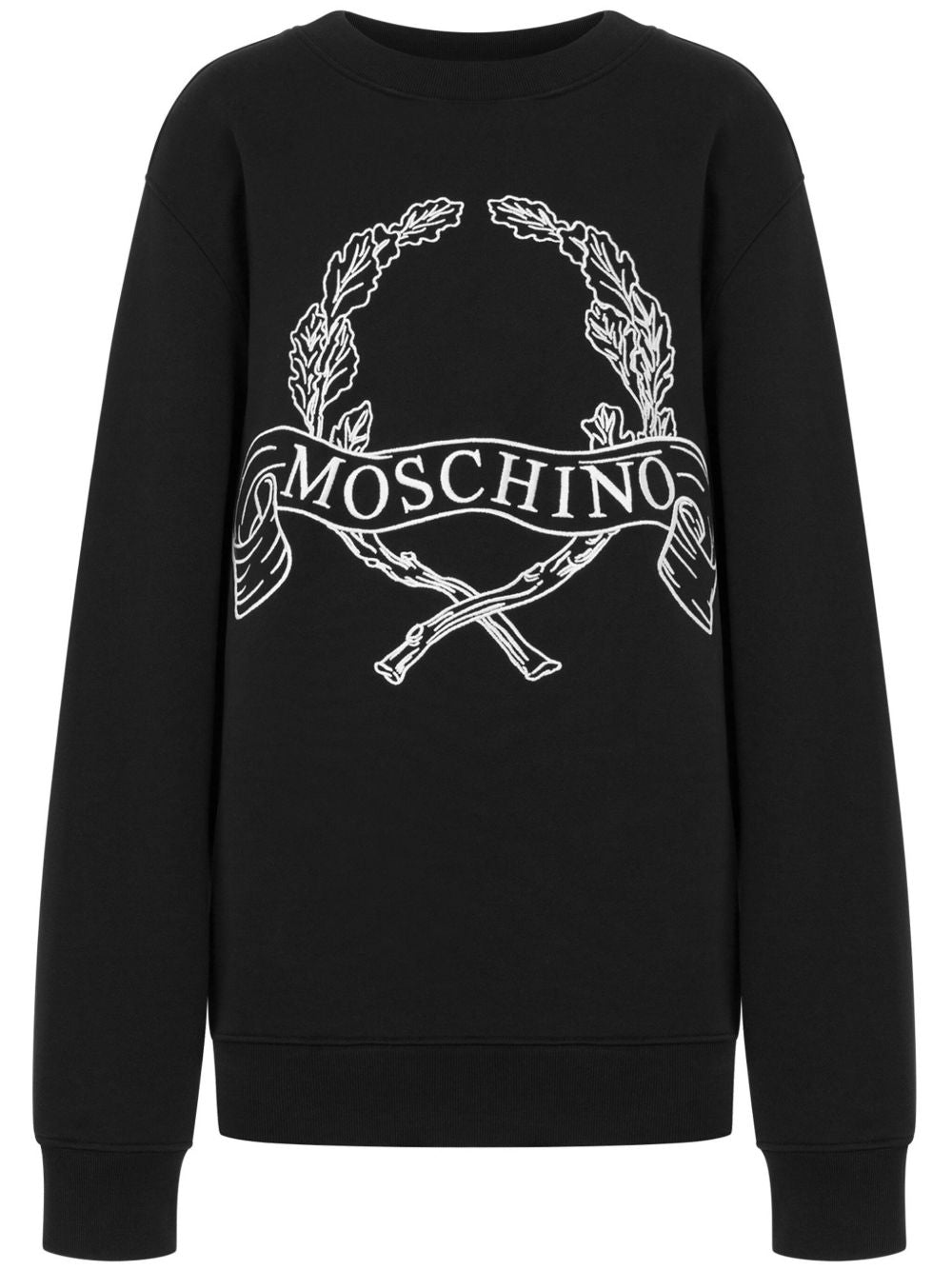 Felpa con stampa in nero Moschino - donna 