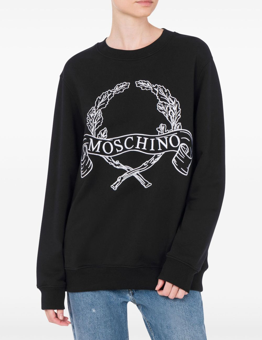 Felpa con stampa in nero Moschino - donna 