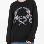 Felpa con stampa in nero Moschino - donna 