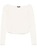 Top con motivo in rilievo in ecrù Mugler - donna