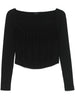 Top con motivo in rilievo in nero Mugler - donna