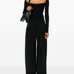 Top con motivo in rilievo in nero Mugler - donna 