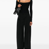 Top con motivo in rilievo in nero Mugler - donna 