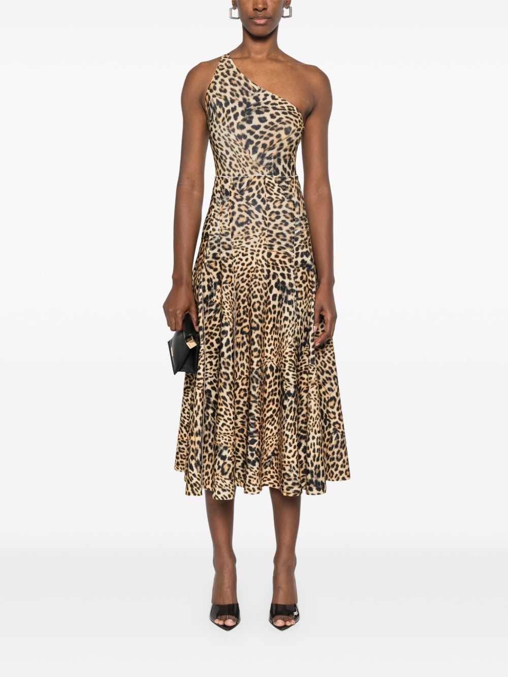 Gonna Grace in animalier marrone Norma Kamali - donna 