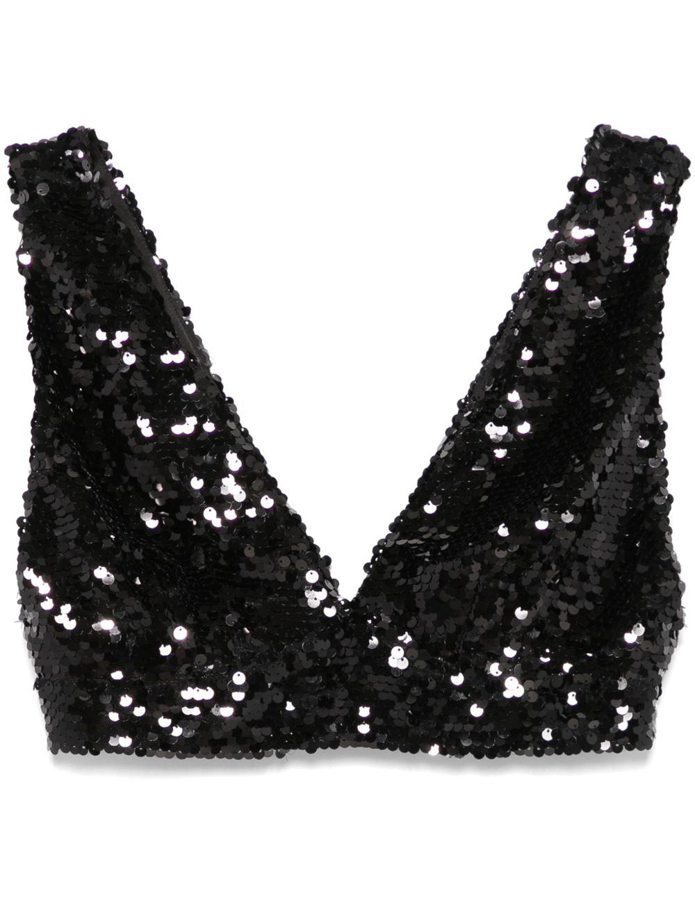 Top con paillettes in nero Philosophy Di Lorenzo Serafini - donna 