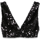 Top con paillettes in nero Philosophy Di Lorenzo Serafini - donna 