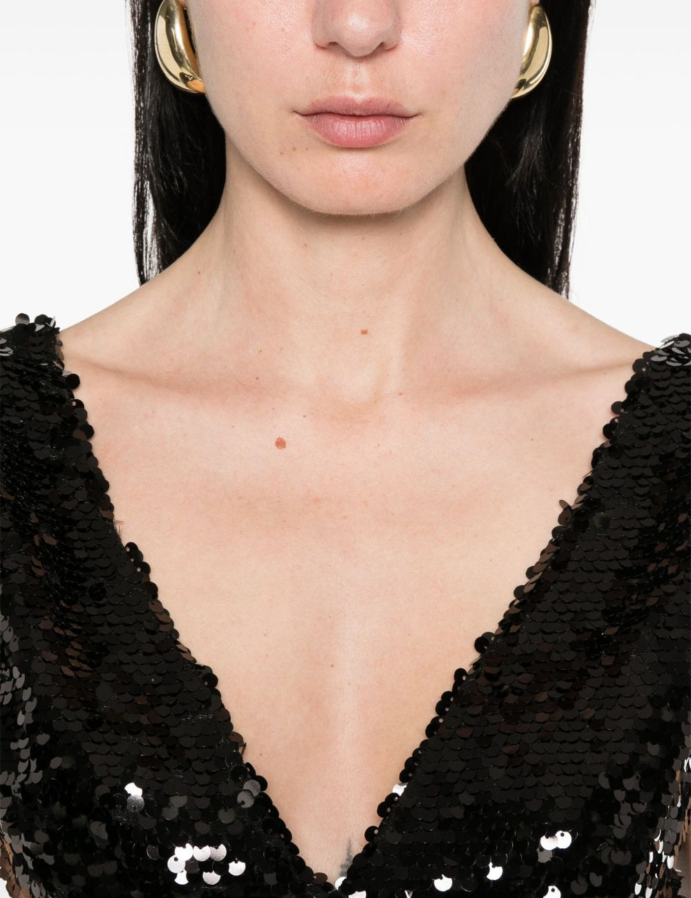 Top con paillettes in nero Philosophy Di Lorenzo Serafini - donna 