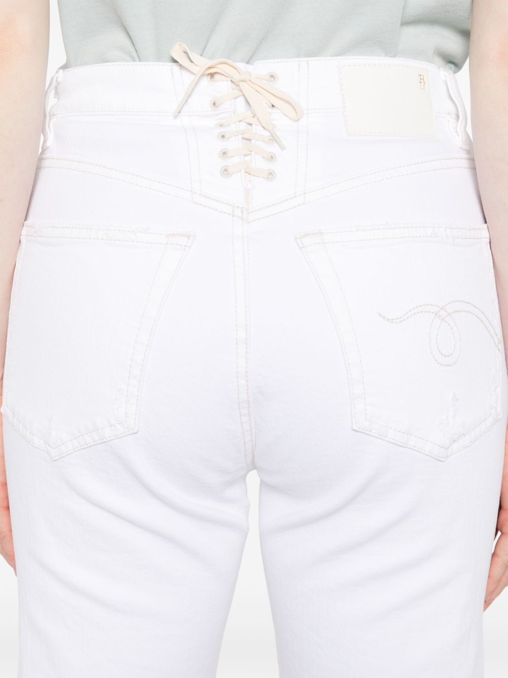 Jeansa gamba dritta in bianco R13 - donna 