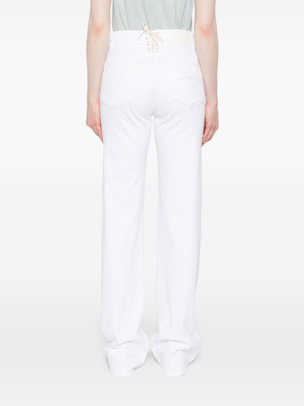 Jeansa gamba dritta in bianco R13 - donna 