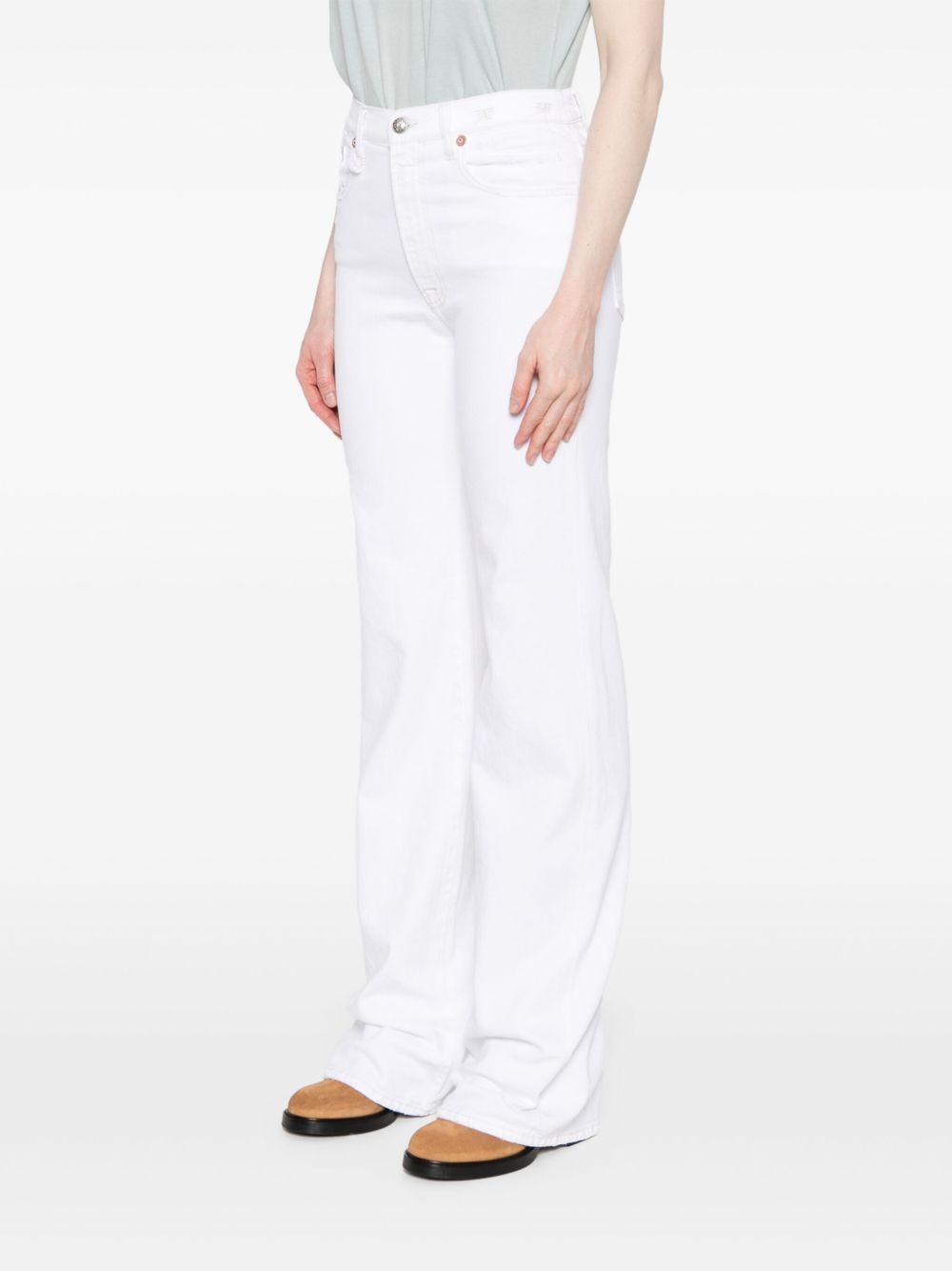 Jeansa gamba dritta in bianco R13 - donna 