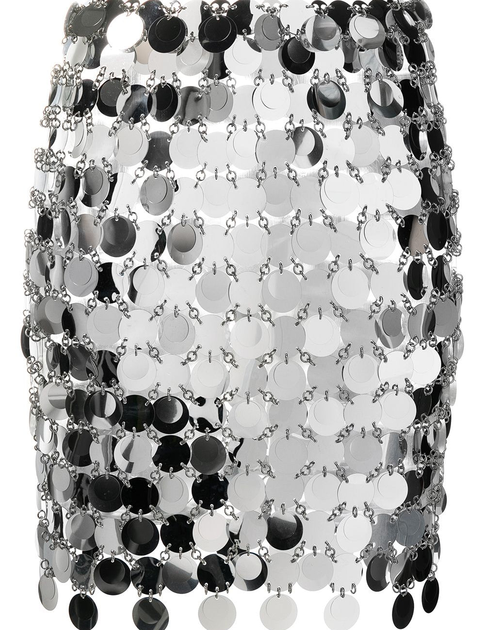 Minigonna con design asimmetrico in argento - PACO RABANNE donna 