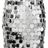 Minigonna con design asimmetrico in argento - PACO RABANNE donna 