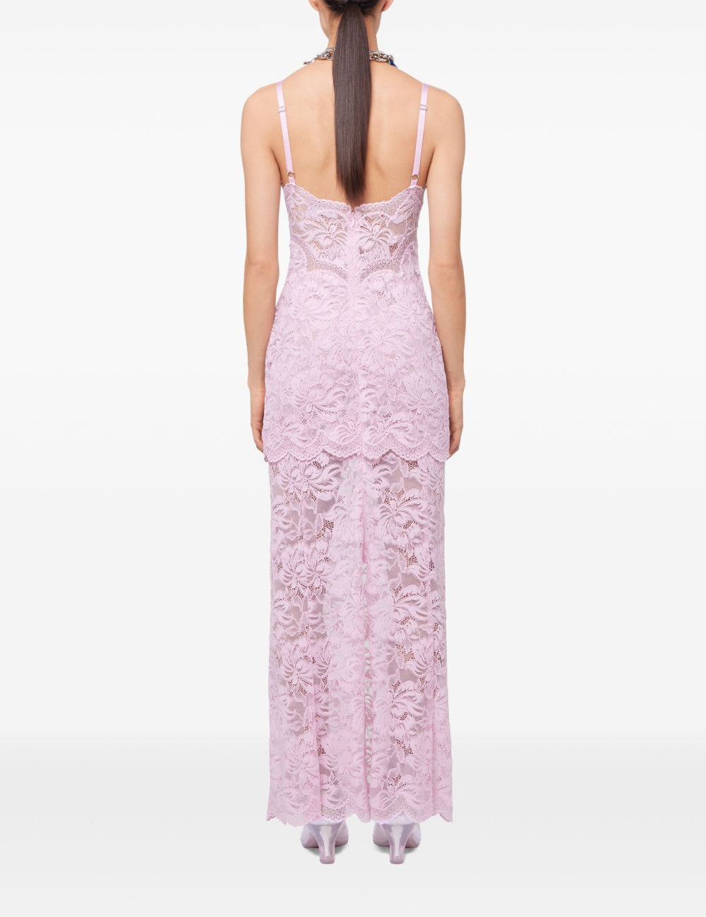 Abito in pizzo in rosa Rabanne - donna 