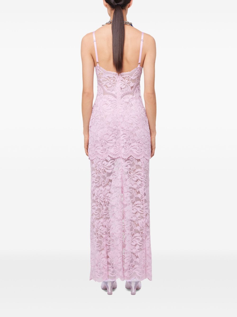 Abito in pizzo in rosa Rabanne - donna 