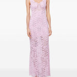 Abito in pizzo in rosa Rabanne - donna 