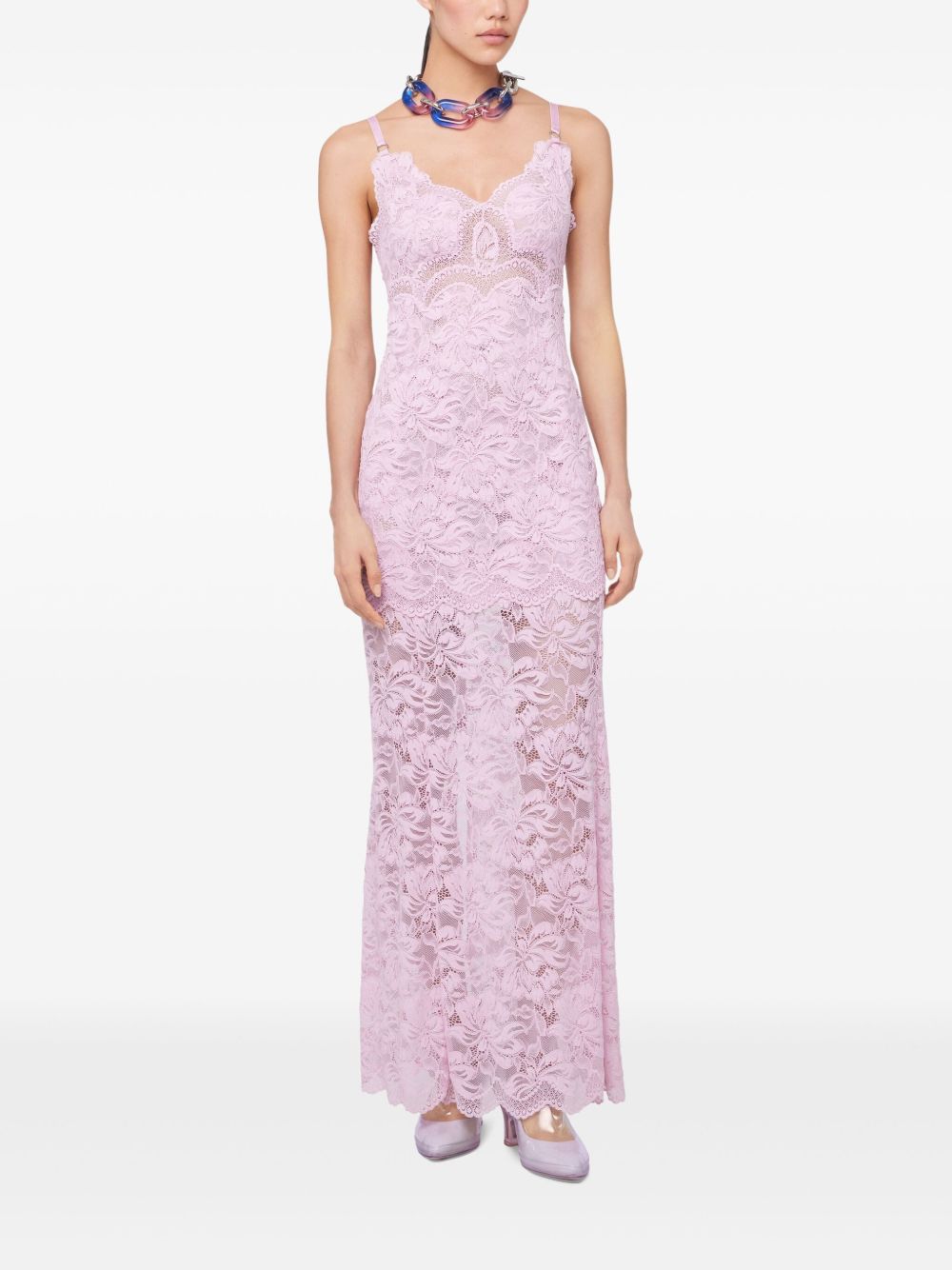 Abito in pizzo in rosa Rabanne - donna 