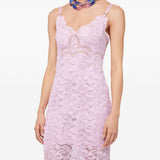 Abito in pizzo in rosa Rabanne - donna 