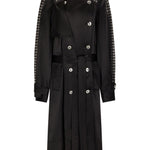 Trench con occhielli in nero Rabanne - donna 