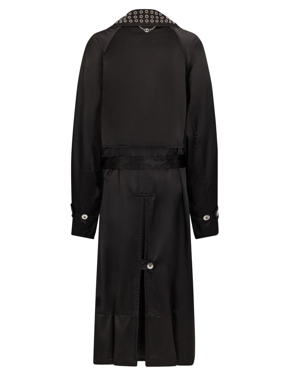 Trench con occhielli in nero Rabanne - donna 