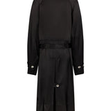 Trench con occhielli in nero Rabanne - donna 