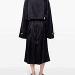 Trench con occhielli in nero Rabanne - donna 