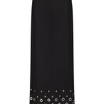Gonna lunga con occhielli in nero Rabanne - donna 
