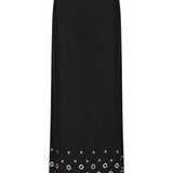 Gonna lunga con occhielli in nero Rabanne - donna 