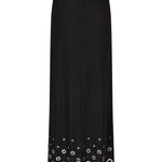 Gonna lunga con occhielli in nero Rabanne - donna 
