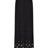 Gonna lunga con occhielli in nero Rabanne - donna 
