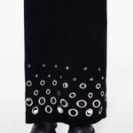 Gonna lunga con occhielli in nero Rabanne - donna 