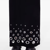 Gonna lunga con occhielli in nero Rabanne - donna 