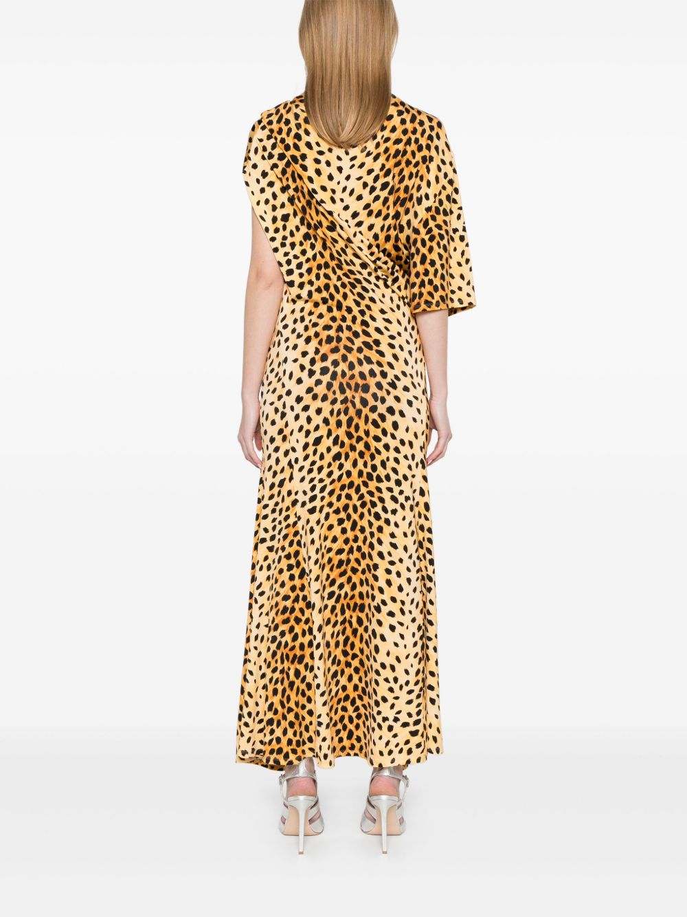Abito lungo con stampa animalier Rabanne - donna 