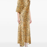 Abito lungo con stampa animalier Rabanne - donna 