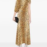 Abito lungo con stampa animalier Rabanne - donna 