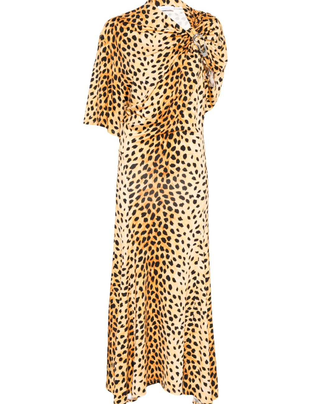 Abito lungo con stampa animalier Rabanne - donna 