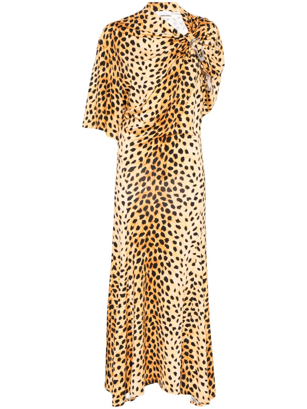 Abito lungo con stampa animalier Rabanne - donna 