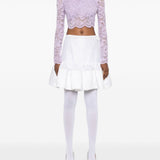 Top crop in pizzo in lilla Rabanne - donna 