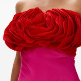 Abito Fiorella in fucsia e rosso Rachel Gilbert - donna 