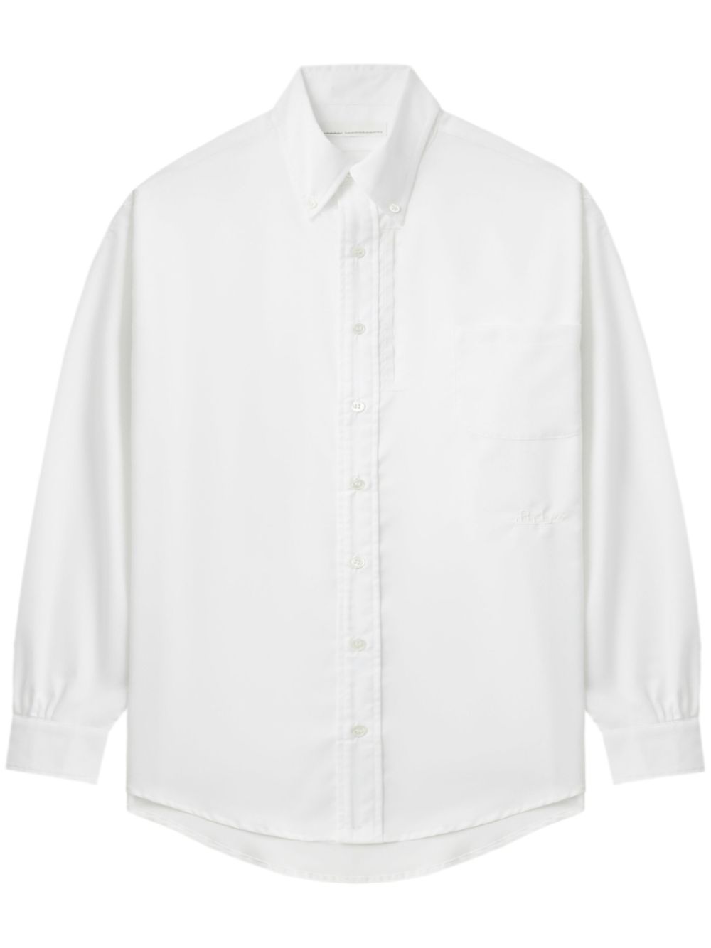 Camicia con dettaglio cut-out in bianco Random Identities - uomo 