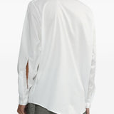Camicia con dettaglio cut-out in bianco Random Identities - uomo 