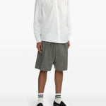 Camicia con dettaglio cut-out in bianco Random Identities - uomo 