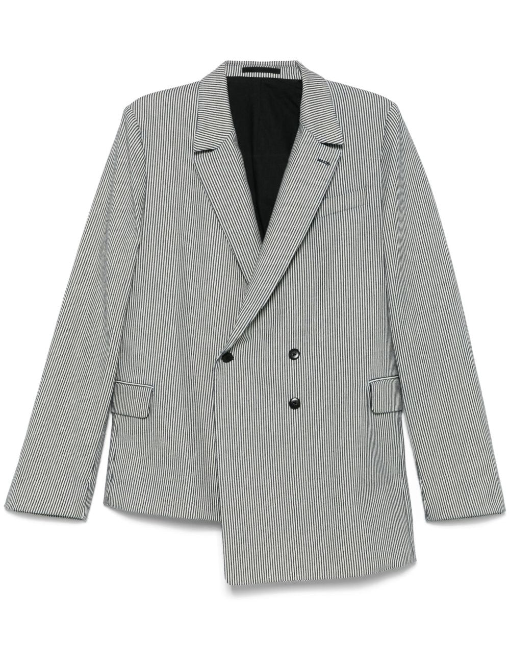 Blazer destrutturato a righe nero Random Identities - uomo 