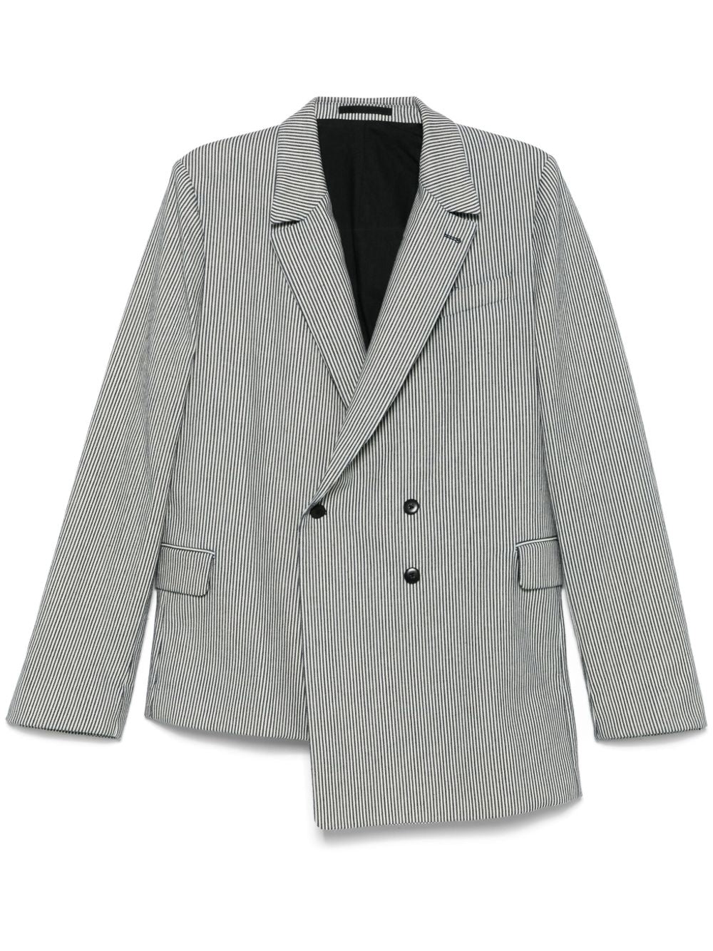 Blazer destrutturato a righe nero Random Identities - uomo 