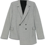 Blazer destrutturato a righe nero Random Identities - uomo 