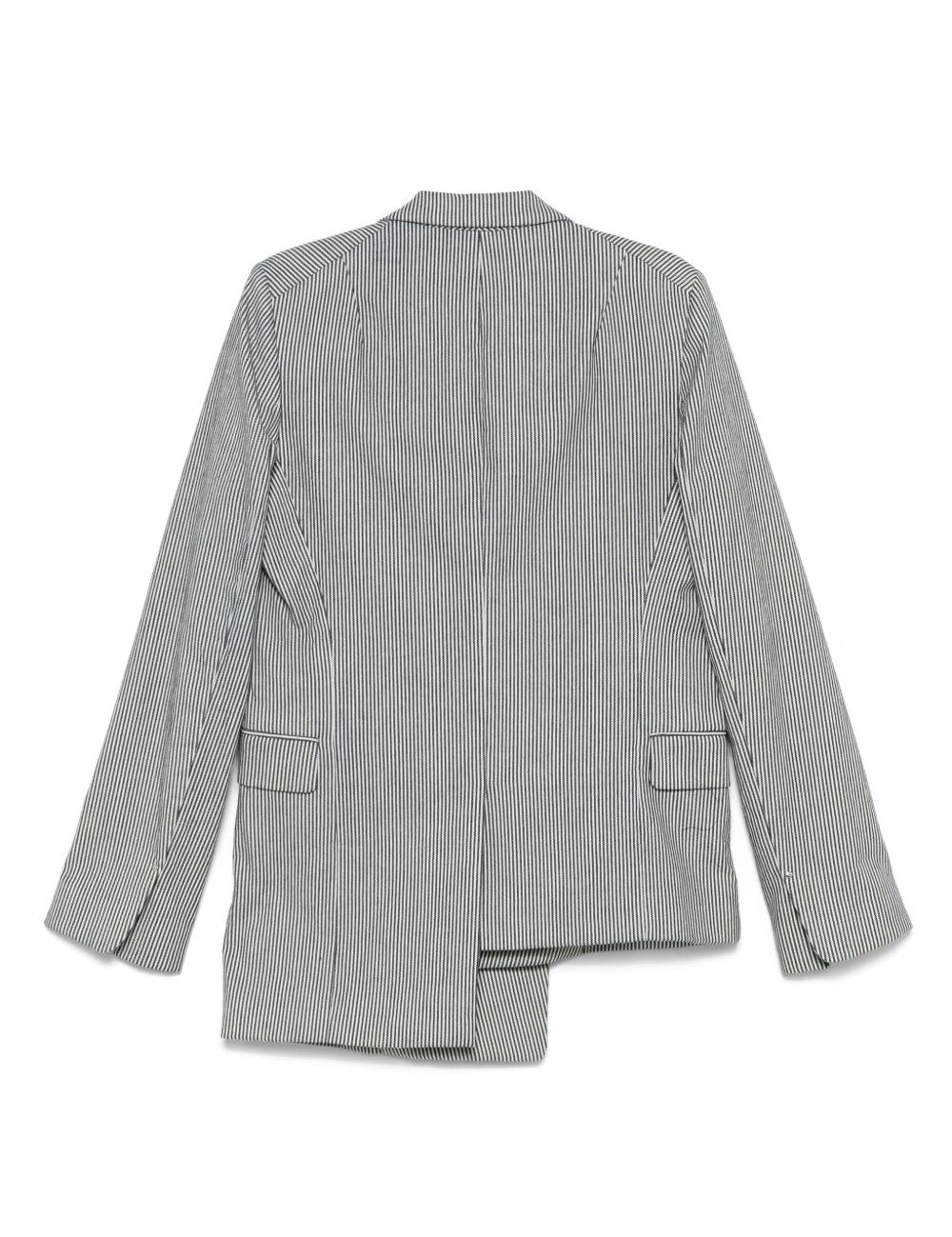 Blazer destrutturato a righe nero Random Identities - uomo 