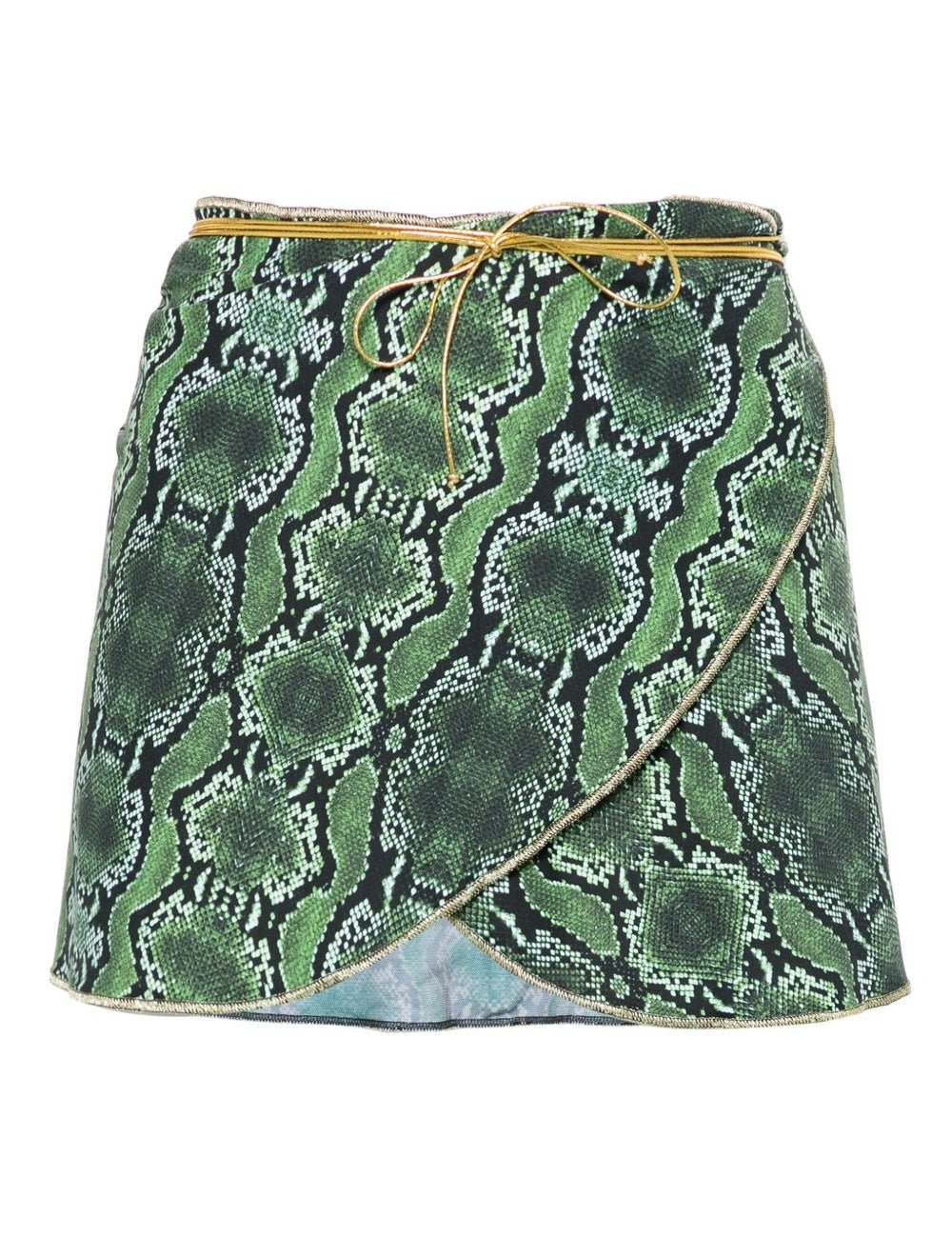Minigonna con stampa in verde Reina olga - donna 