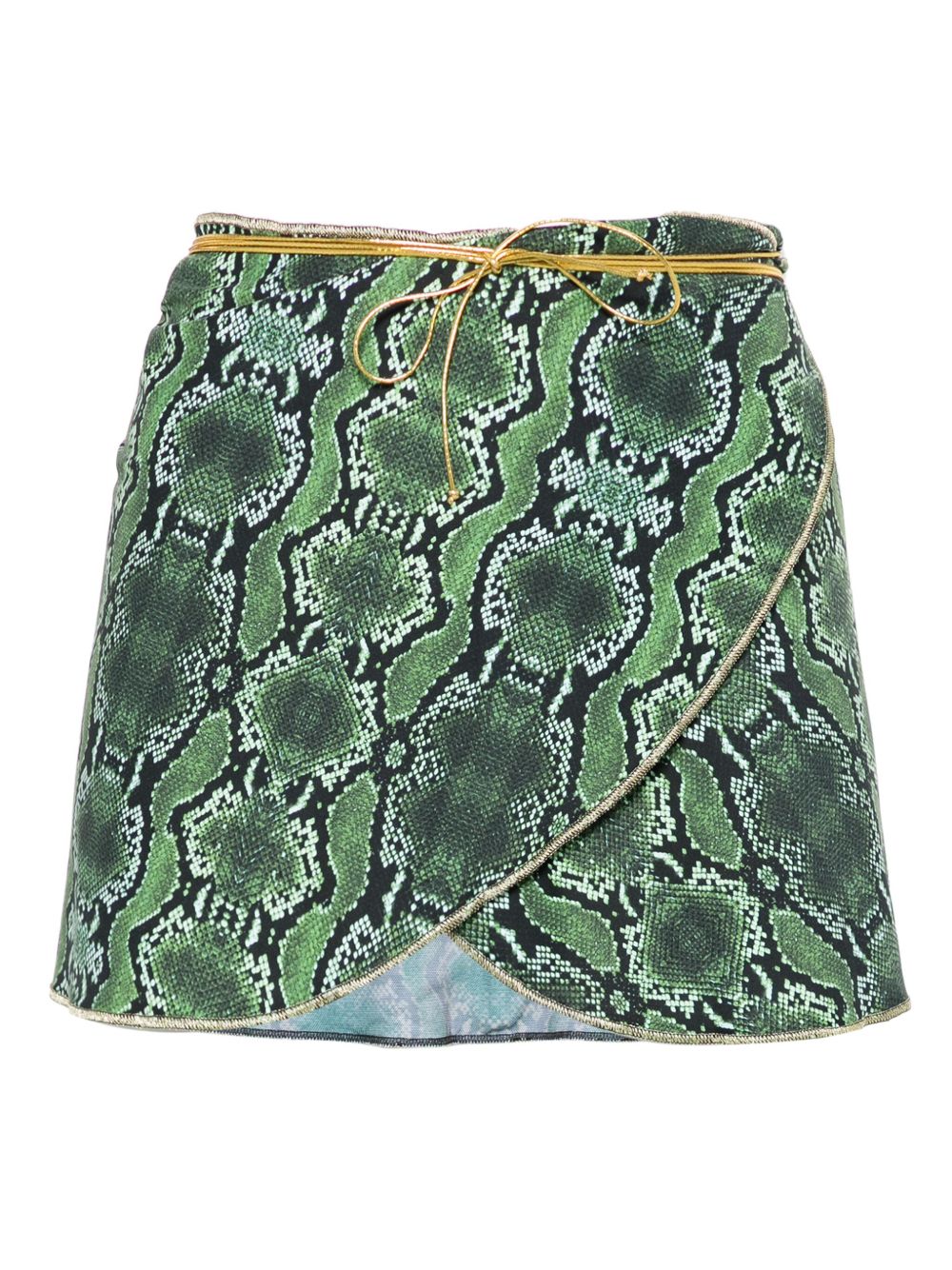 Minigonna con stampa in verde Reina olga - donna 